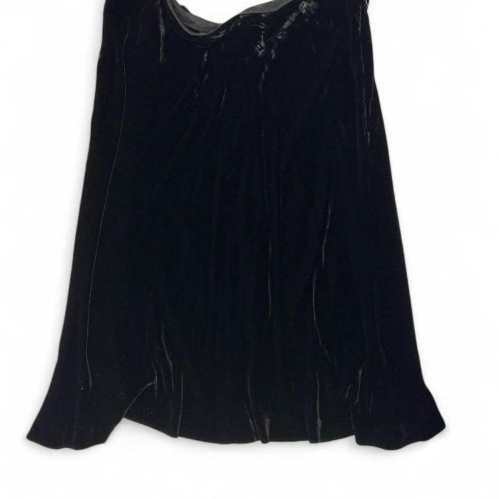 Ralph Lauren Black Velvet A-Line Skirt (Can402)